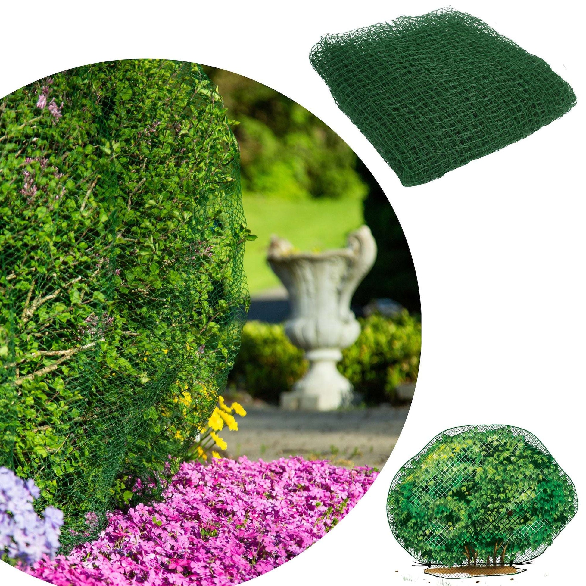 Large Deer-Terrent Plant Netting Cover - 10x10' Protects Shrubs 4.5'-5.0' High