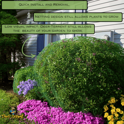 Deer-Terrent Plant Netting Cover- Medium 8' X 8' For Plants Up To 3.5'-4.0' High. Free Shipping When Ordering More Than 1 Product.